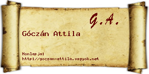 Góczán Attila névjegykártya