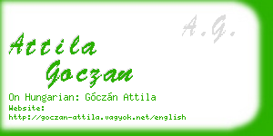 attila goczan business card